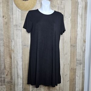Rohb by Joyce Azria Cannes Short Sleeve Crew Neck Pullover Black Dress Sze Small